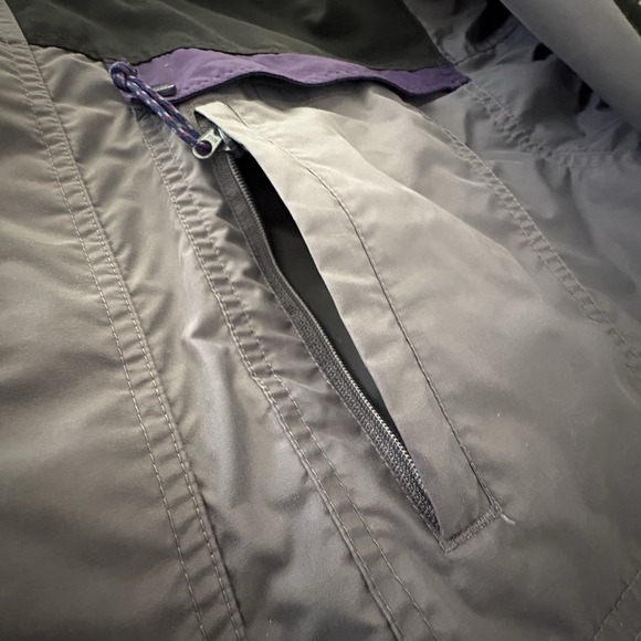 VTG Columbia Sportswear CO Anorak Pullover Jacket Large Gray Purple Black Hood - Picture 5 of 16
